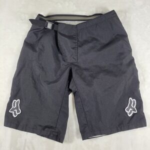 Fox Racing Cycling‎ Shorts Men's 36 Black 12" Inseam Belted Casual Biking